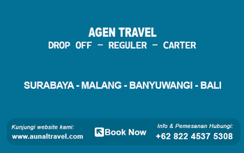 banner kartu nama warna agen travel sby bwi aunal